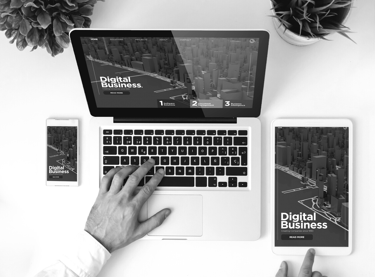 office tabletop digital business design website